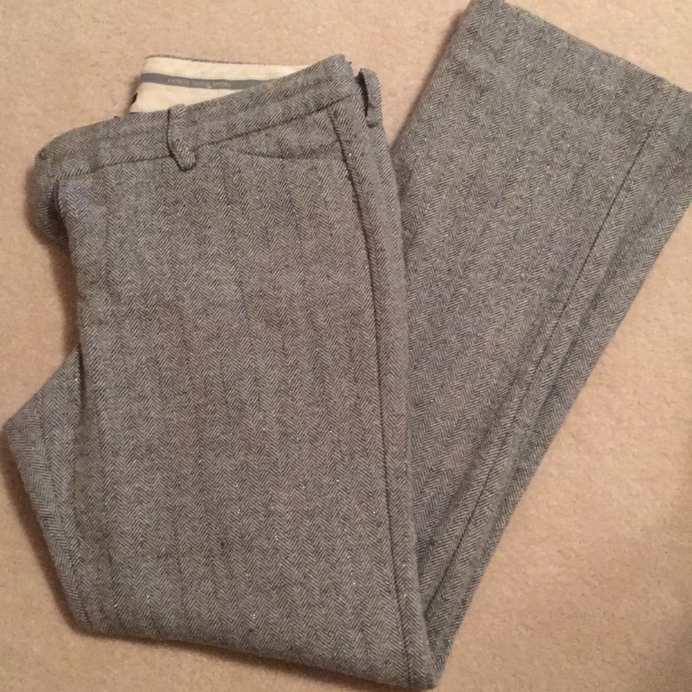 Express Editor Gray Wool Pants Size 8 Sparkles! - image 1